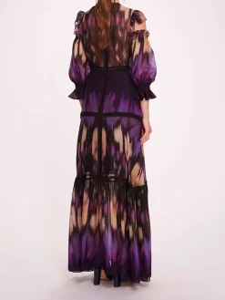 Abstract Viscose Maxi Dress