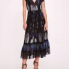 Abstract Viscose Midi Dress