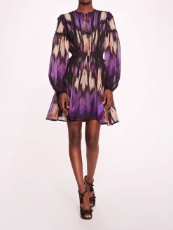 Abstract Viscose Mini Dress