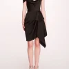 Asymmetrical Satin Mini Dress