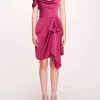 Asymmetrical Satin Mini Dress