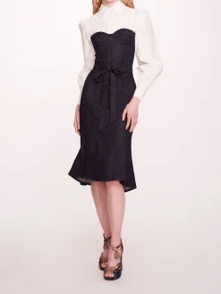 Denim Poplin Shirt Dress