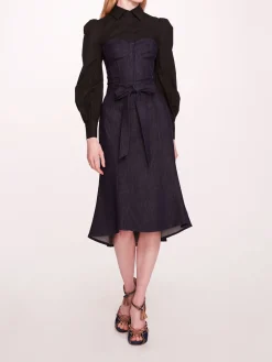Denim Poplin Shirt Dress