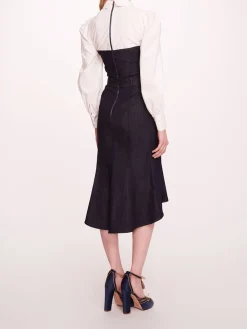 Denim Poplin Shirt Dress