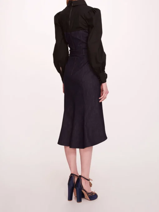 Denim Poplin Shirt Dress