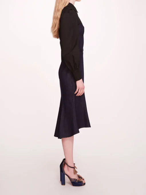 Denim Poplin Shirt Dress