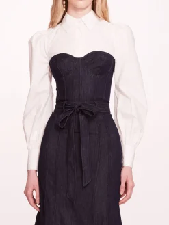 Denim Poplin Shirt Dress
