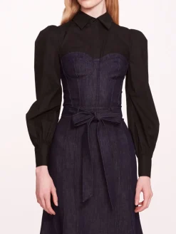 Denim Poplin Shirt Dress