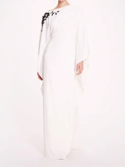Embroidered Draped Kaftan