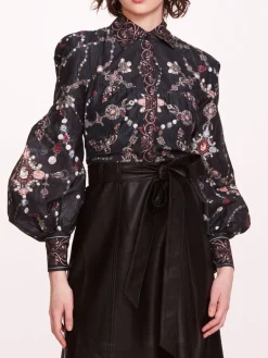 Faux Leather Poplin Midi Dress