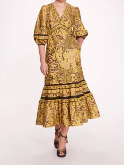 Flying Cheetah Tiered Midi Dress