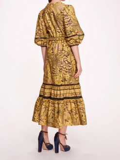 Flying Cheetah Tiered Midi Dress