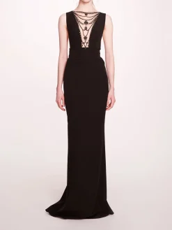 Jewel Embellished Column Gown