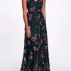 Keyhole Back Floral Gown