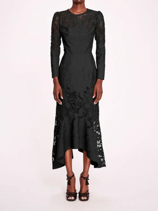Linen Lace Maxi Dress
