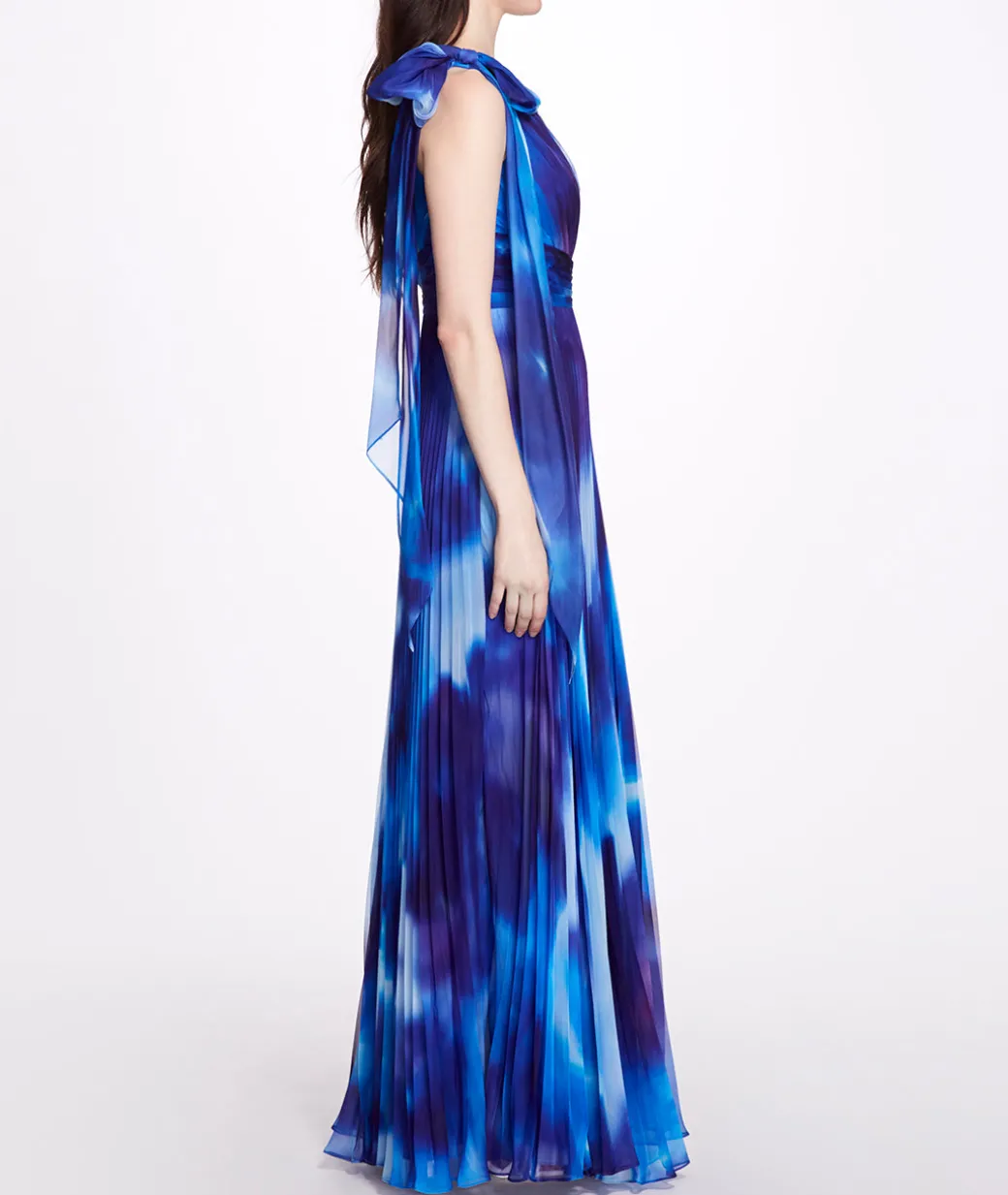 One Shoulder Pleated Gown