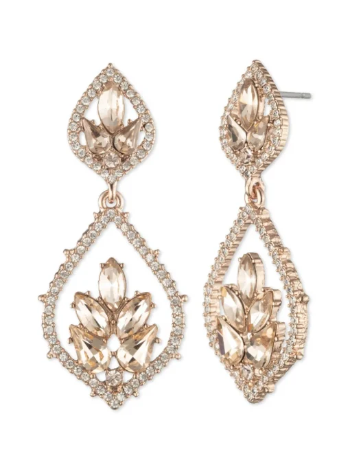 Poised Rose Large Drop Earring