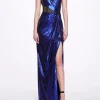 Side Cut-Out Foiled Gown