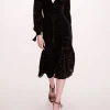 Velvet Burnout Midi Dress