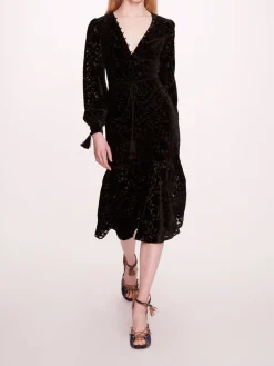 Velvet Burnout Midi Dress