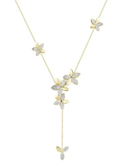 Wild Flower Yellow Gold Y Necklace